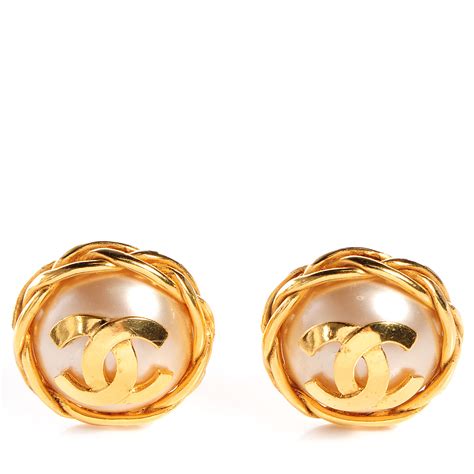 replica of chanel earrings|faux chanel clip on earrings.